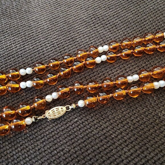 Etsy Raw Amber Beaded Necklace With Golden Hooked Clasp - Picture 14 of 16
